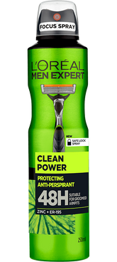 loreal - Men Expert Men Expert Clean Power 48H Anti-Perspirant Deodorant Spray | MazenOnline